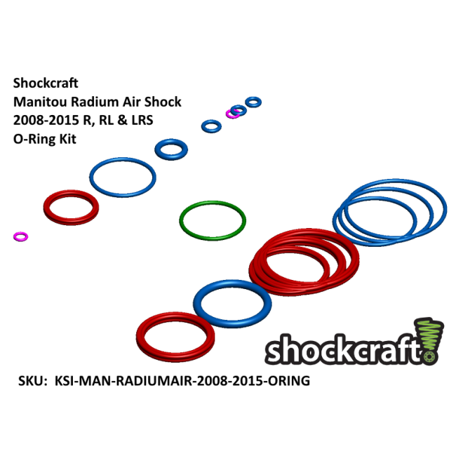 Rear Shock Service Kit for Manitou Radium LRS Air Shocks 2006-2015  (Shockcraft)