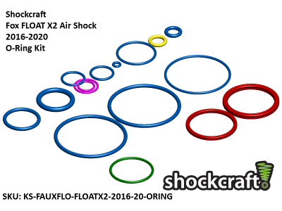 Faux Flo O-ring Kit for FOX FLOAT X2 2016-2020 (Shockcraft)