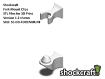 3D Print Fork Mount Clip STL Files (Shockcraft)