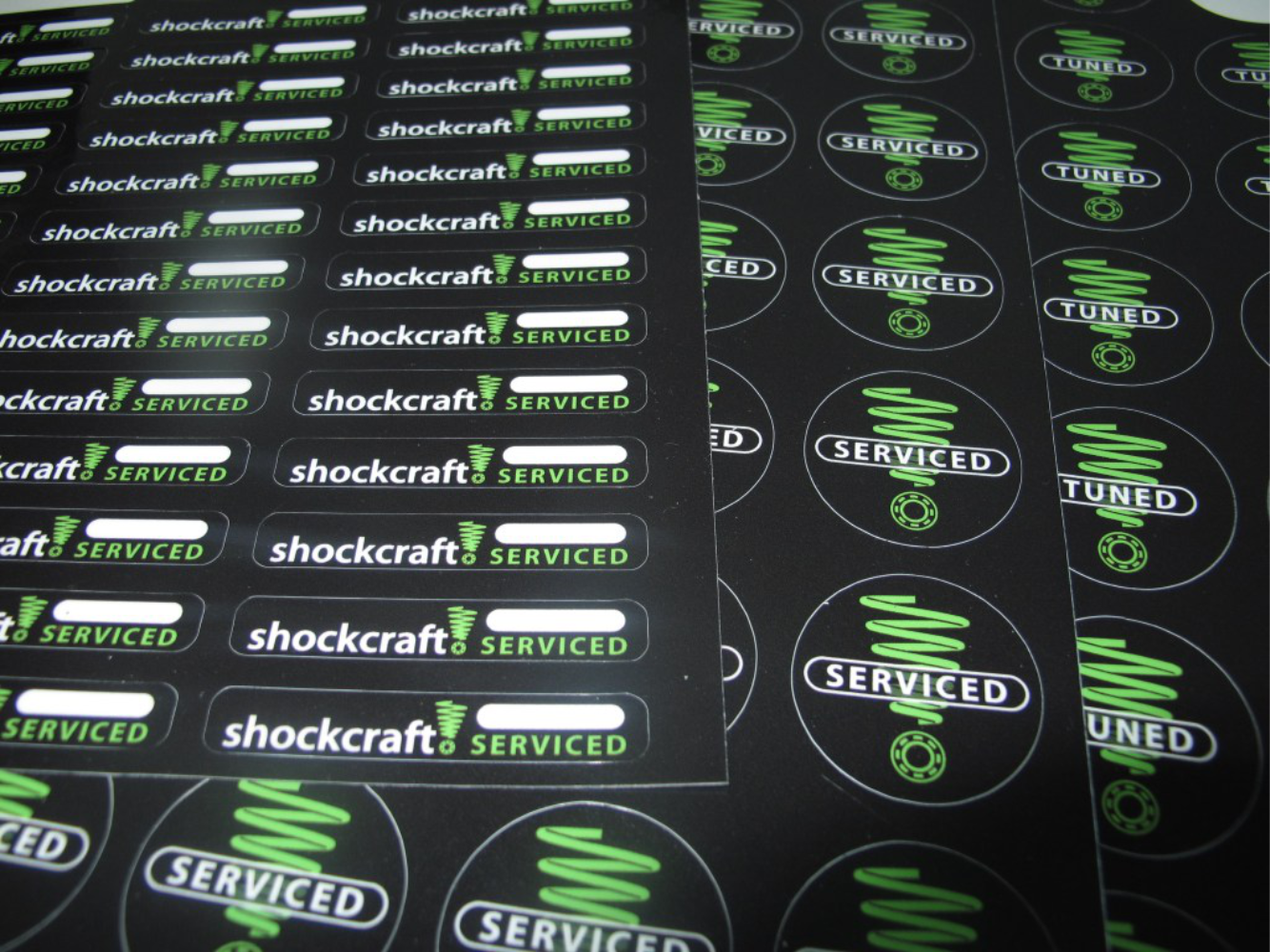 Shockcraft Serviced & Tuned Stickers